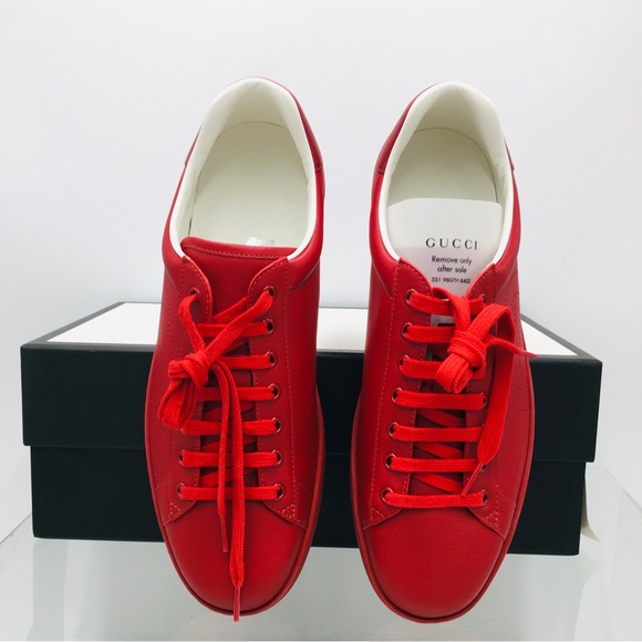 Gucci Ace - Interlocking G - Hibiscus Red - 599147 AYO70 6463 - Picture 12 of 16